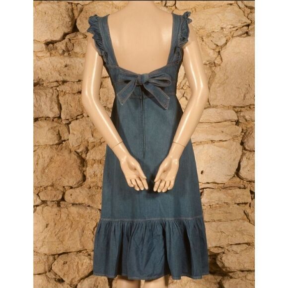 Vintage French Denim Dress - Picture 1 of 11
